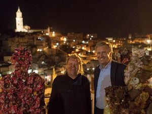 HA Schult und Christian Wulff in Matera HA Schult und Christian Wulff in Matera