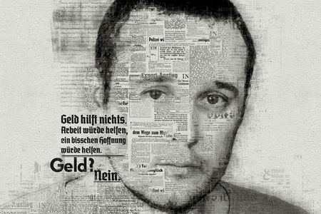 Das Motiv zu Kleiner Mann – was nun? zeigt den Schauspieler Stefan Migge, der den Johannes Pinneberg spielen wird