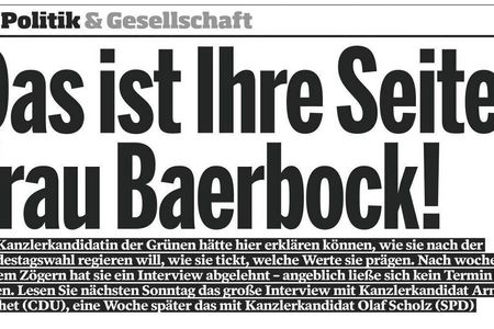 Annalena Baerbock hatte angeblich keine Zeit für die BamS