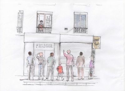 Illustration Fensterlesung Ghislaine Nostitz