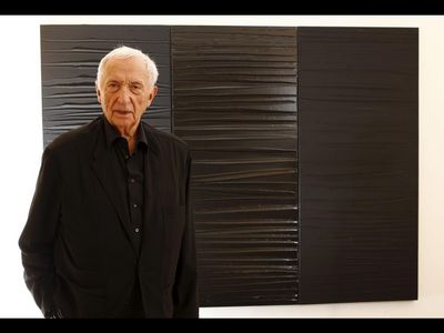 Der Kuenstler Pierre Soulages feiert Heiligabend 2019 seinen hundertsten Geburtstag