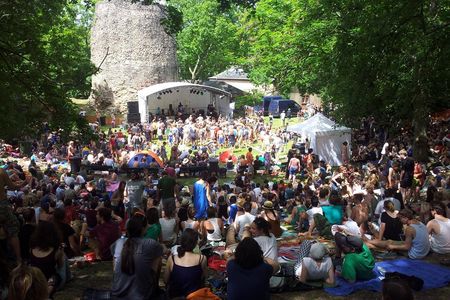 Buehne des Open Ohr Festivals auf der Zitadelle Mainz