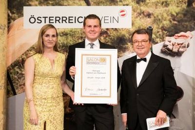 Salon Oesterreich Wein 2019, Galadinner im Palais Coburg mit Maria Großbauer, Winzer Lorenz Alphart und Willi Klinger