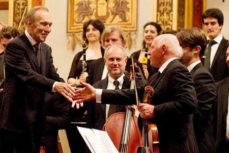 Dirigent Claudio Abbado mit dem Orchestra Mozart 2012 im Wiener Musikverein