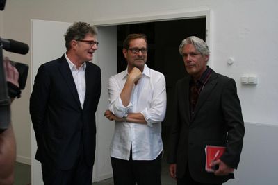 Roger Willemsen, Michael Horbach, (Horbach Stiftung) und Gottfried Boehmer (Freunde der Kuenste).