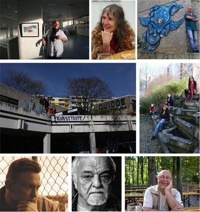 Kunstprojekt Neuperlach - Collage mit dem Organisationsteam