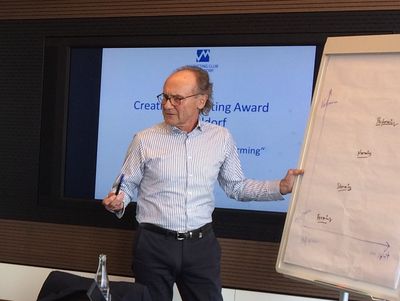 Dirk Kruessenberg, Präsident des Marketing-Clubs Duesseldorf bringt  kreative Macher, Digital-Experts, Kuenstler, Gruender und Dax-Konzernvorstände zusammen