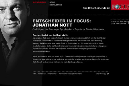 Die Kampagne im FOCUS setzt auf Persönlichkeiten aus Wirtschaft, Kultur und Gesellschaft.