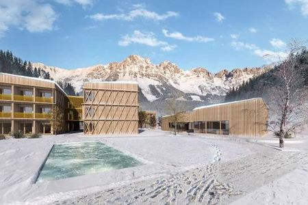 Die stylische Tirol Lodge in Ellmau ist komplett aus Holz gebaut