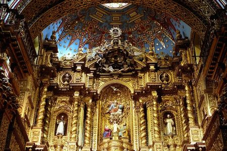 Reisen Quito Altar Kirche La Compania