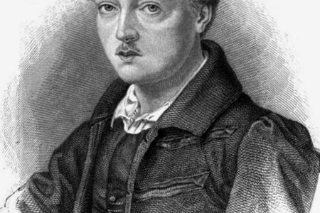 Der hessische Schriftsteller, Naturwissenschaftler und Revolutionär Georg Büchner (Abbildung aus der Werkausgabe von Karl Emil Franzos (Herausgeber), 1879, J. D. Sauerländischer Verlag)