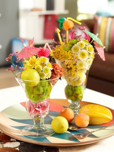 Chrysanthemen-Eisbecher