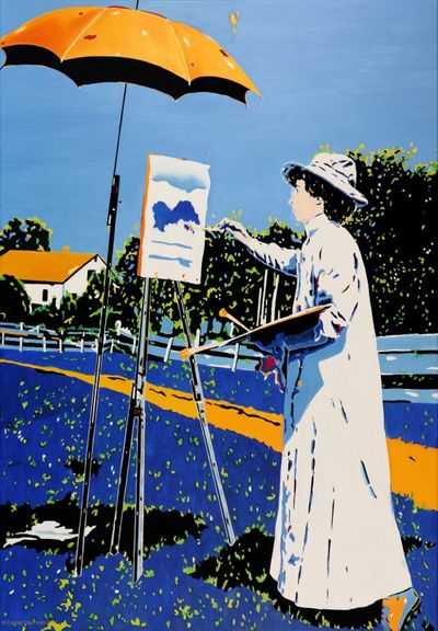 Gabriele Muenter an der Staffel