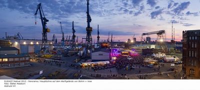 Panorama ueber das Elbjazz Festivalgelaende