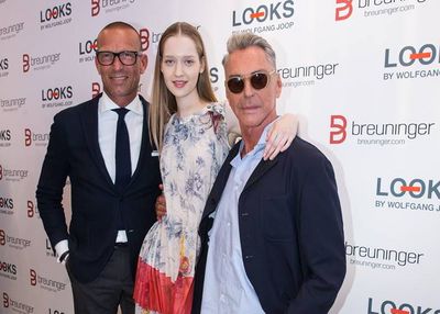 Andreas Rebbelmund Geschaeftsfuehrer Breuninger Duesseldorf Ivana Teklic Model Wolfgang Joop Designer