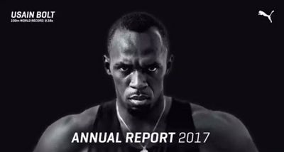 9.58 Sekunden lang ist der Geschaeftsbericht in der Online-Filmversion. Genau so lang brauchte Usain Bolt 2009 fuer seinen 100-Meter-Weltrekord