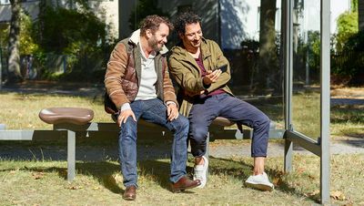 Tatort-Stars Christian Ulmen und Fahri Yardim werben fuer Magenta TV und versprechen geile Partys