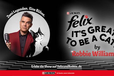 Zunächst überraschend, doch als Tochter von Nestlé kann sich Purina Testimonials wie Robbie Williams leisten