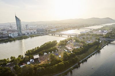 Donauinselfest von oben