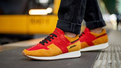 DHL-Branding Die rot-gelben Sneaker von der Sneaker-Ikone Hikmet Sugoer kosten 300 Euro