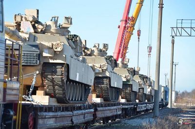 US-Panzer an russischer Grenze.
