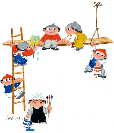 Ausstellung in Mainz: „50 Jahre MAINZELMÄNNCHEN – DIE GEBURTSTAGSAUSTELLUNG!“ am 2.3.2013 in der Galerie Mainzer Kunst!