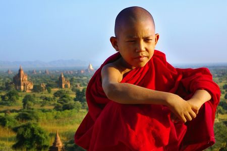 Junger Moench in Burma