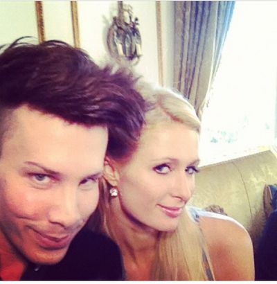 Florian Wess zu Gast bei Paris Hilton.