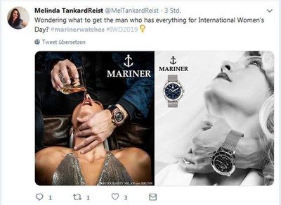 Da hat sich die Uhrenmarke Mariner Watches in der Werbung heftig vergriffen, es hagelte Protest in den Sozialen Medien
