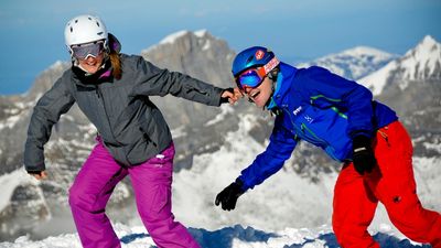 Engelberg Paar im Schnee
