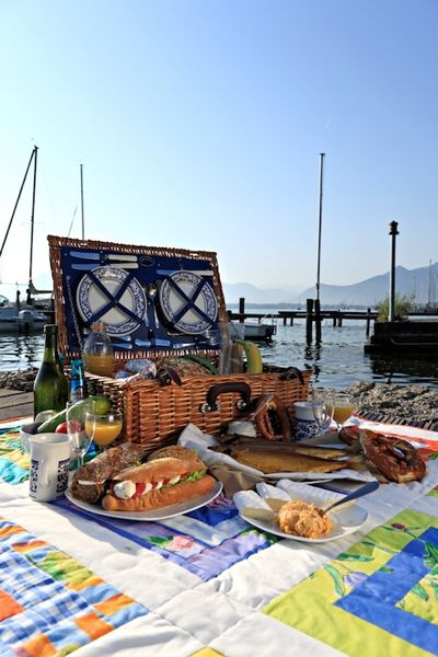 Essen und Trinken Prien Picknick am Steg