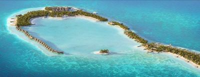 Das Waldorf Astoria Maldives Ithaafushi liegt 30 Bootsminuten vom internationalen Airport Malé im Sued-Malé-Atoll im Indischer Ozean entfernt