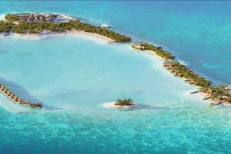 Das Waldorf Astoria Maldives Ithaafushi liegt 30 Bootsminuten vom internationalen Airport Malé im Sued-Malé-Atoll im Indischer Ozean entfernt