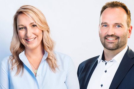 Sabine Zantis und Lars Klein, Geschäftsführer von Aldi Nord und Aldi Süd, geben W&V ein gemeinsames Interview