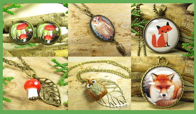 Waldbewohner praesentiert Schmuck