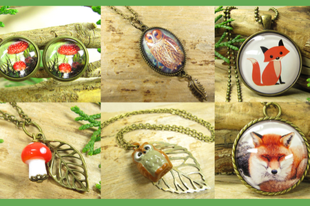 Waldbewohner praesentiert Schmuck