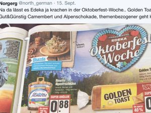 Toast zum Oktoberfest Bitte nicht, beschweren sich die Konsumenten auf Twitter