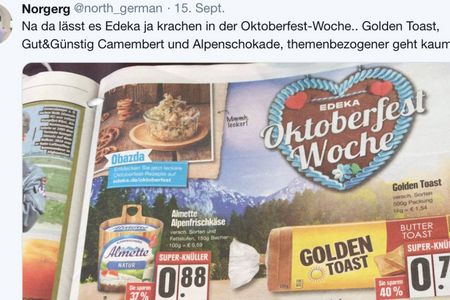 Toast zum Oktoberfest Bitte nicht, beschweren sich die Konsumenten auf Twitter
