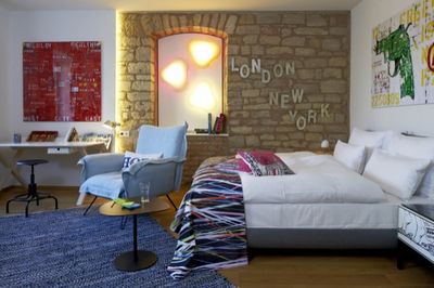 Unsere Bude Schlafbereich im Hotel Loesch fuer Freunde