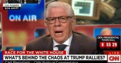 Der amerikanische Praesident Donald Trump beschuldigt Carl Bernstein, Geschichten zu erfinden