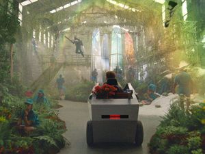 Szene aus dem etwas surrealen Fiverr-Spot Szene aus dem etwas surrealen Fiverr-Spot