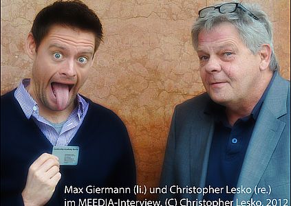 Christopher Lesko im  Gespraech mit Max Giermann ueber die Jugend in Freiburg