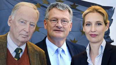 Prof. Dr. Joerg Meuthen, Dr. Alice Weidel und Dr. Alexander Gauland gehoeren nicht zu der buergerlichen demokratischen Mitte