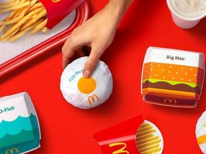 In der Mitte: Das Ei kennzeichnet den McMuffin In der Mitte: Das Ei kennzeichnet den McMuffin
