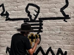 Danny Minnick Wall Painting by Rodney Church Danny Minnick Wall Painting by Rodney Church