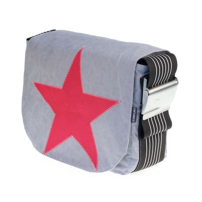 Stil Canvaso Tasche Grau Roter Stern