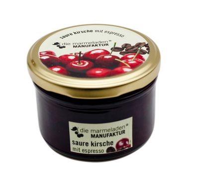 Essen und Trinken Saure Kirsche Espresso