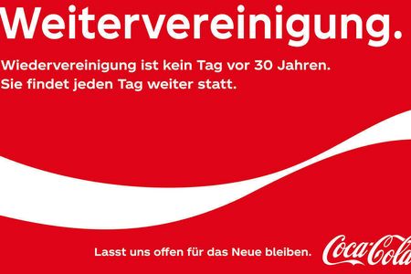 Die Wiedervereinigung nicht vergessen lassen, das will Coca-Cola mit seiner Kampagne