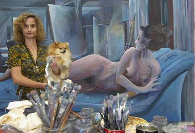 Dorothea Schuele im Atelier
