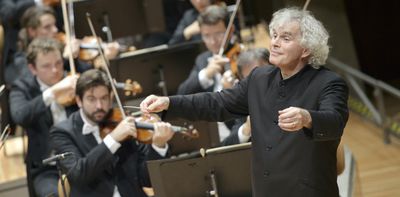 Sir Simon Rattle gibt mit den Berliner Philharmoniker Konzert in Baden Baden